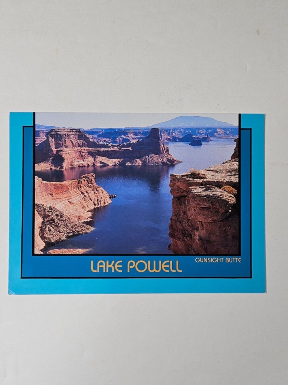 Lake Powell Gunsight Butte with Navajo Mountain Arizona - Utah Postcard